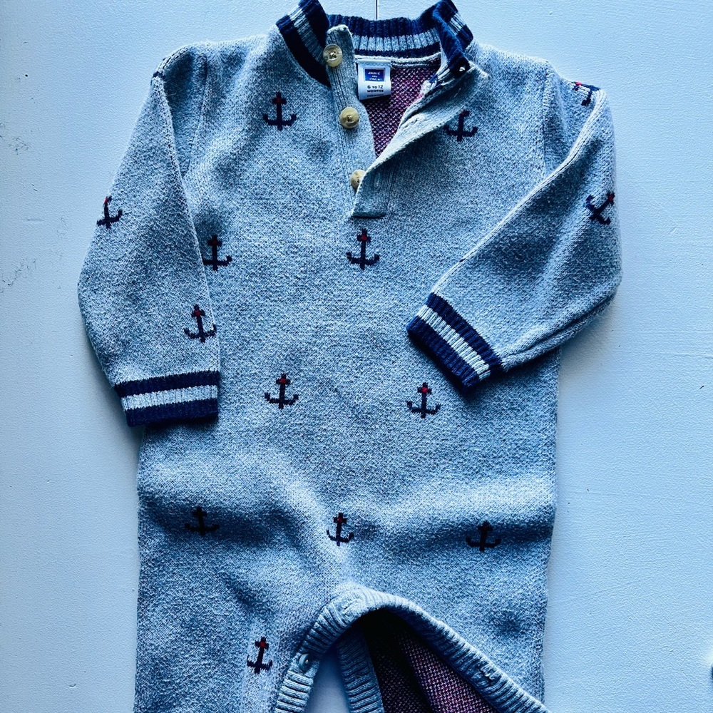 Janie and Jack Nautical One Piece Sweater